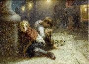 Augustus Saint-Gaudens Fatigued Minstrels USA oil painting artist